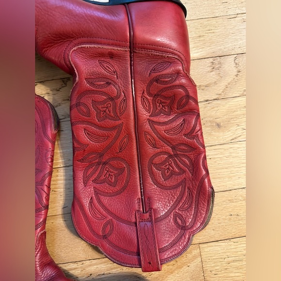 Ariat Women’s 7B Heritage Western Performance Red Boots Round Toe - Picture 4 of 10